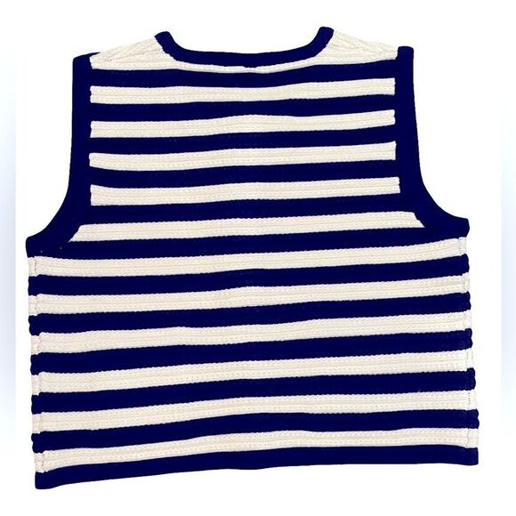 Rachel Zoe Navy and White Knit Vest - Picture 4 of 10